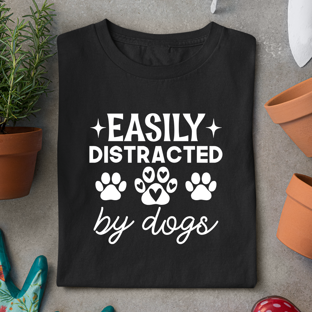 Easily distracted by dogs