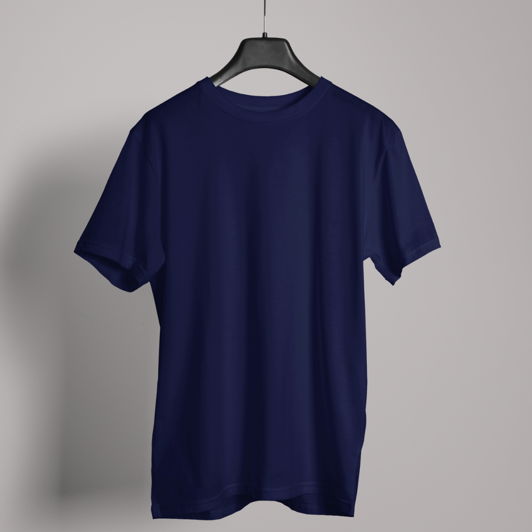 Navy blue T-shirt round neck