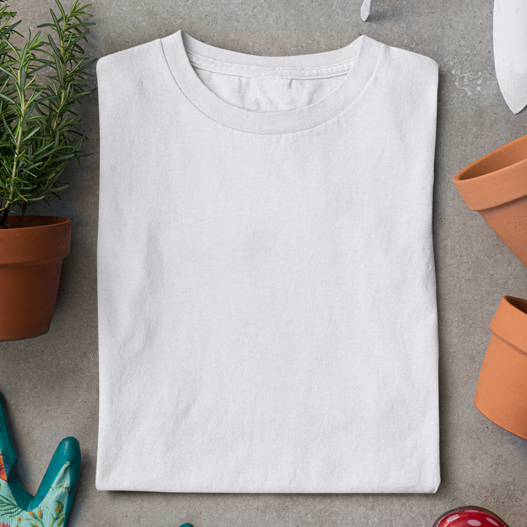 White T-shirt round neck